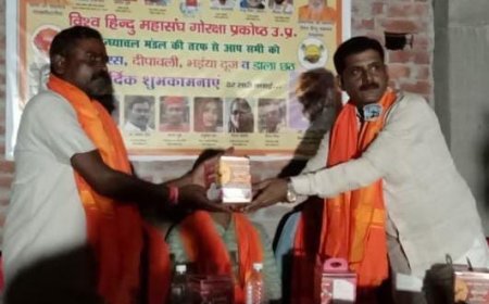 विश्व हिंदू महासंघ गौ रक्षा प्रकोष्ठ ने मनाया दीपावली पर्व, पदाधिकारियों को दीपावली की दी बधाई