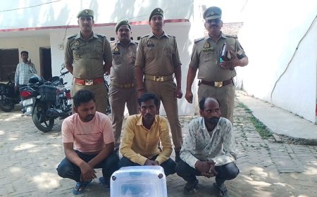 मिर्ज़ापुर पुलिस ने दक्षिण भारत से चोरी हुई करोड़ों की अष्टधातु मूर्ति बरामद की, 3 शातिर चोर गिरफ्तार
