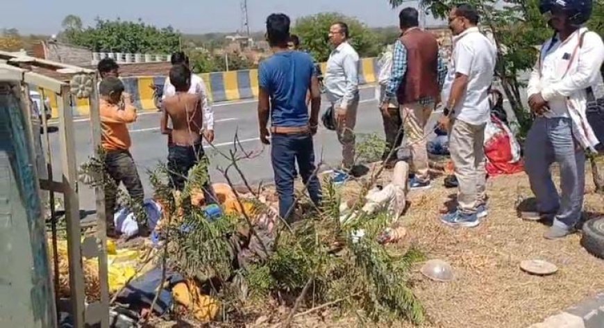Mirzapur: लालगंज-दीपनगर मार्ग पर भीषण सड़क हादसे में एक महिला की मौत, सात घायल