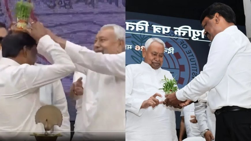 सीएम नीतीश कुमार ने IAS अधिकारी के सिर पर रख दिया गमला..., फिर क्या हुआ?