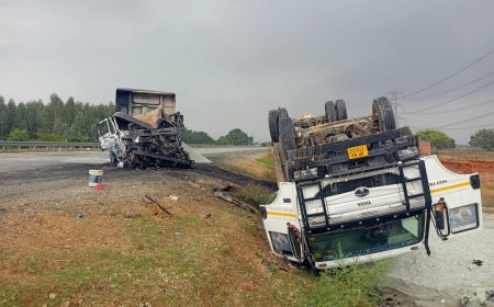 मिर्जापुर हाईवे पर दर्दनाक हादसा: खड़ी ट्रिपर से टकराया ट्रेलर, चालक की मौत