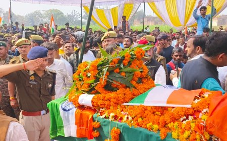भदोही के वीर सपूत अग्निवीर धीरज गुप्ता के अंतिम विदाई में उमड़ा जनसैलाब, मां की गोद सूनी कर गए शहीद को लाखों आंसुओं ने दी सलामी