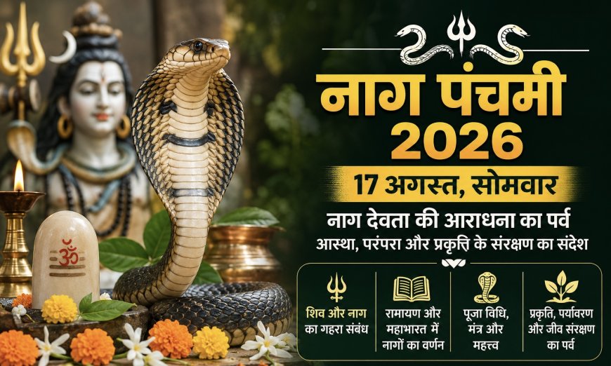 नाग पंचमी 2026: नाग देवता की आराधना, पौराणिक कथाएं, पूजा विधि और भारत में धार्मिक-सांस्कृतिक महत्व